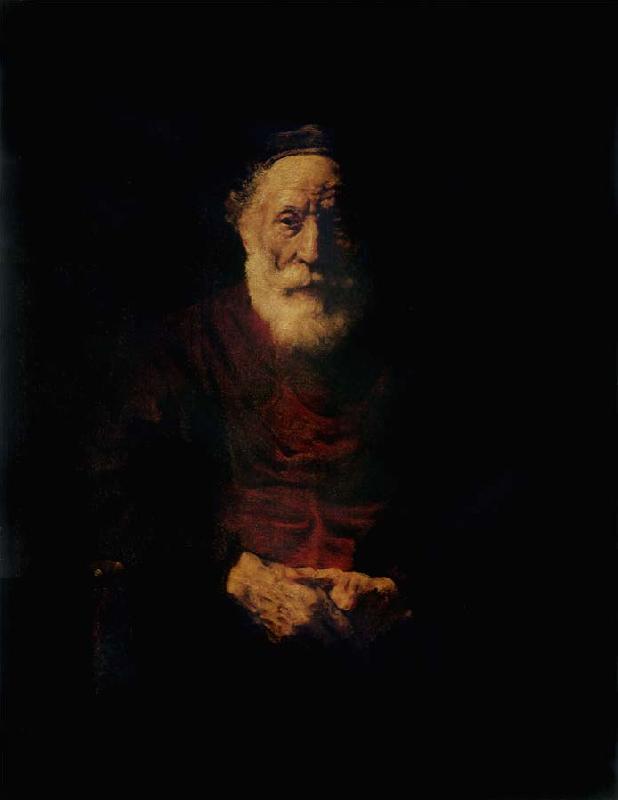 REMBRANDT Harmenszoon van Rijn Portrait of an Old Man in red oil painting image